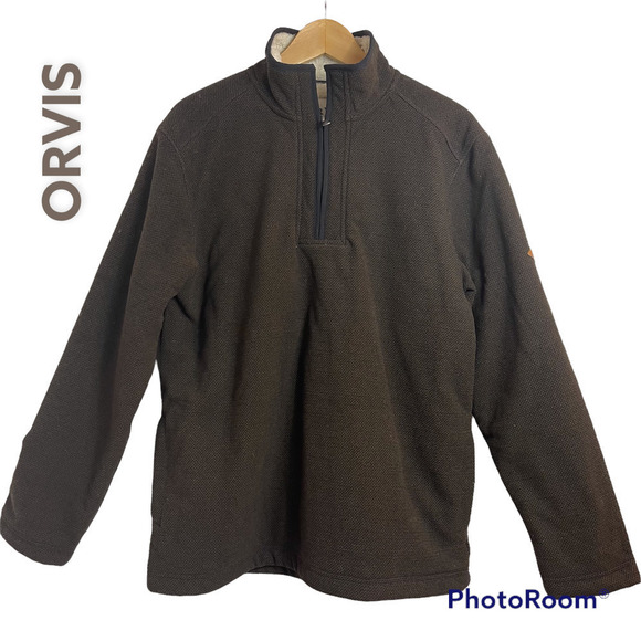 Orvis Men's Sherpa Lined Sweater Size Medium - Picture 1 of 11